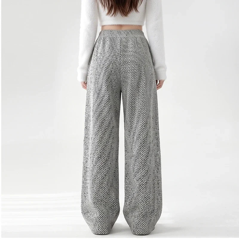 Model wearing Light Gray knit apparel in a studio - 2