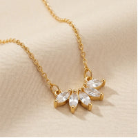 Omelia Crystal Leaf Necklace Omelia Crystal Leaf Necklace product photo