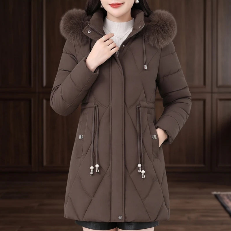 Brown jacket in a dark wood interior - 2