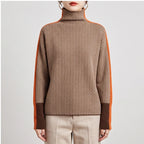 Model wearing Brown sweater in a studio - 3