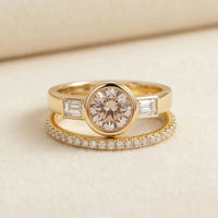 6 Seraphine Crystal Gold Ring Set product photo