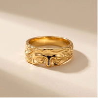 Gold Celestia Resizable Stainless Steel Ring product photo