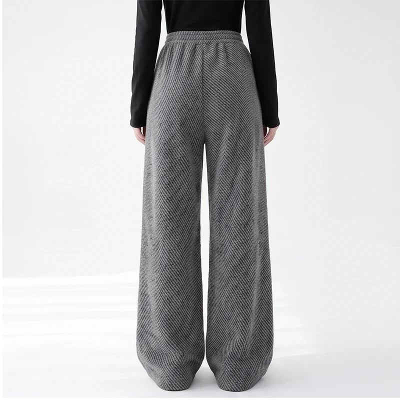 Model wearing Dark Gray knit apparel in a studio - 2