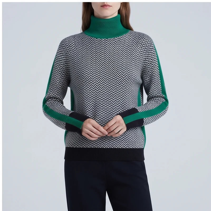 Model wearing Black sweater in a studio - 2