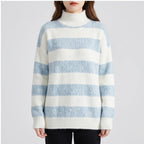Model wearing Black knit sweater in a studio - 2