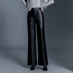 Calloway Women's Leather Flat Front Trousers