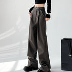 Vada Women's Faux Leather Wide Leg Trousers