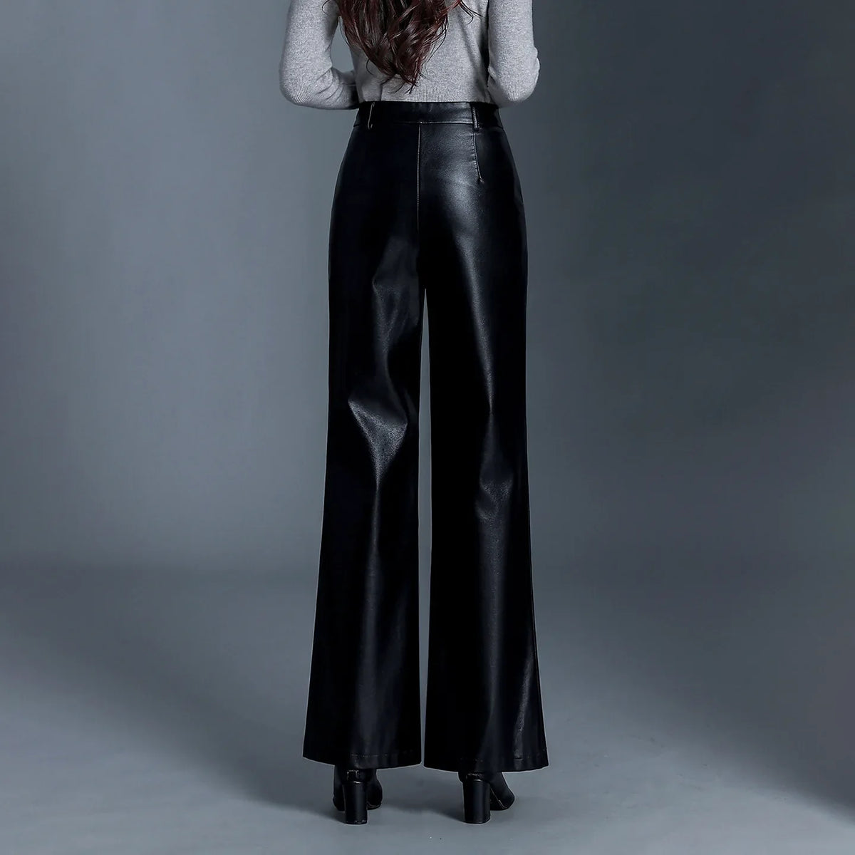 Calloway Women's Leather Flat Front Trousers