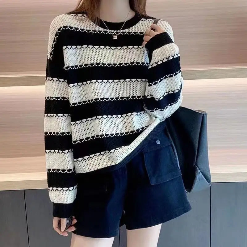 Ridgeline Striped Chunky Knit Jumper