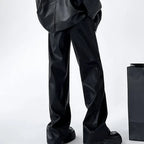 Vada Women's Faux Leather Wide Leg Trousers