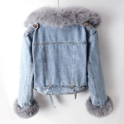 Boreal Denim Fur-Lined Jacket