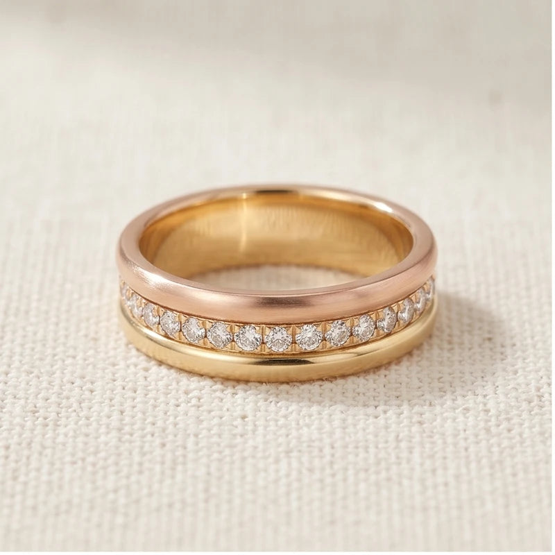 5 Sarah Zirconia Inlaid Gold Ring product photo