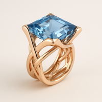 Paloma Rose Gold Tone Zirconia Ring