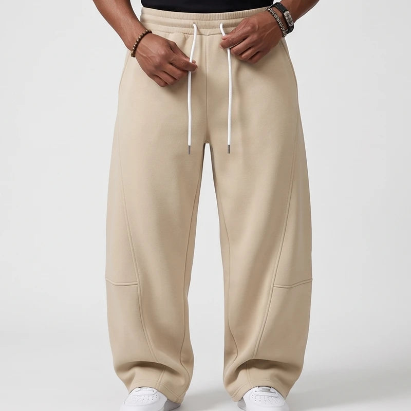 Beige apparel on an off-gray studio background - 3