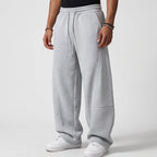 Light Grey apparel on an off-gray studio background - 2