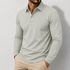 Kellan Men's Cotton Long Sleeve Polo