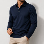 Kellan Men's Cotton Long Sleeve Polo