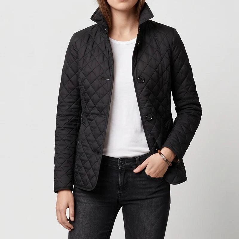 Black jacket on an off-gray studio background - 2