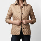 Khaki jacket on an off-gray studio background - 2