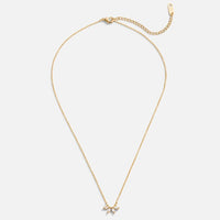 Belrose Gold Tone Crystal Leaf Pendant Necklace