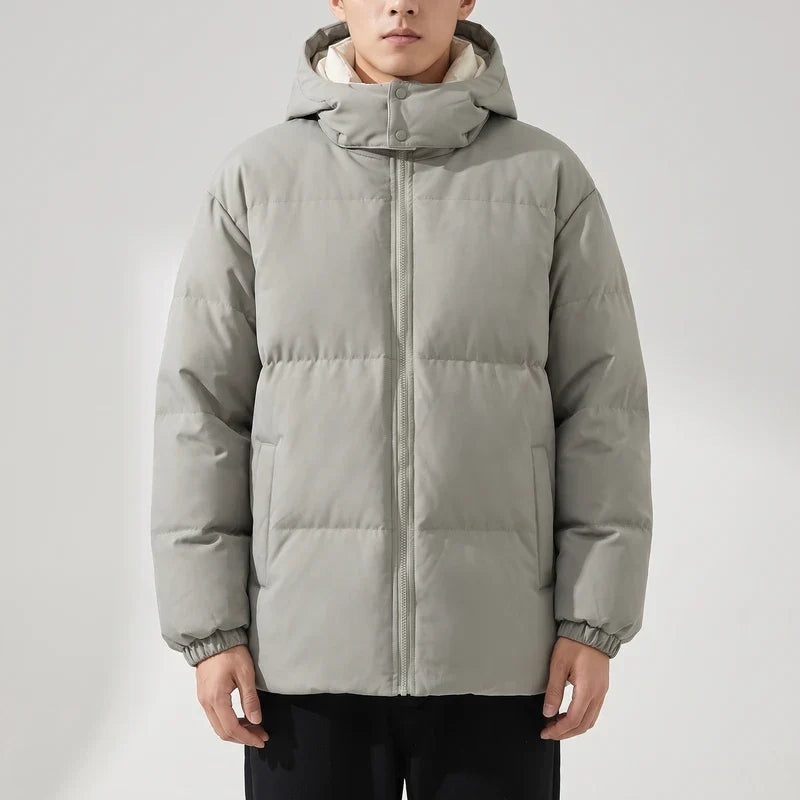 Green cotton jackets in a dark wood interior
