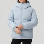 Light Blue jacket on an off-gray studio background - 2