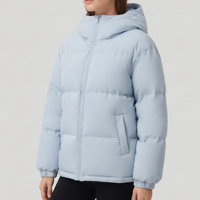 Light Blue jacket on an off-gray studio background - 3