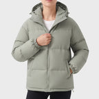Light Gray jacket on an off-gray studio background - 2