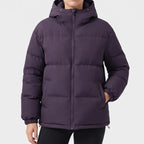 Purple jacket on an off-gray studio background - 2